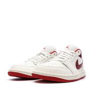 Baskets Blanc/Rouge Femme Nike Air Jordan 1 Low vue 6