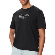 Schwarzes Herren-T-Shirt von Calvin Klein Jeans mit „Script Cal“-Aufdruck günstig