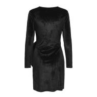 Robe Velours Noir Femme JDY Velvet Wrap vue 4