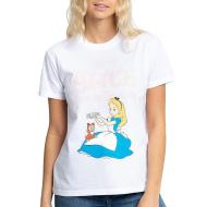 T-Shirt Blanc Femme Disney Alice Spring Classic pas cher