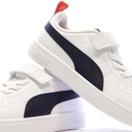 Puma Rickie White/Black Boys’ Trainers Photo of the Espace des Marques %store% store - view of %key%