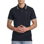 G-Star RAW Herren-Polohemd in Marineblau mit gestreiftem Kragen