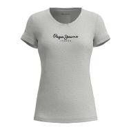 Camiseta de mujer gris/negra Pepe jeans New Virginia