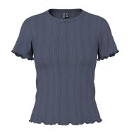 Camiseta de mujer azul marino Pieces Marie ver 2