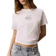 Weiß/Schwarzes Damen-T-Shirt von Calvin Klein Jeans Classic