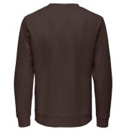 Dunkelbraunes Herren-Sweatshirt von Only & Sons Chase Ansicht 2