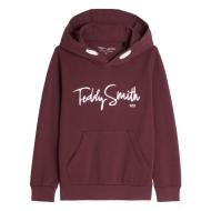 Bordeauxfarbener Kapuzenpullover für Jungen von Teddy Smith Evry günstig