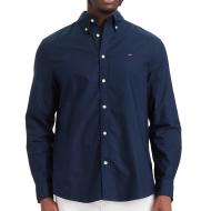 Camisa Oxford azul marino para hombre de Tommy Hilfiger