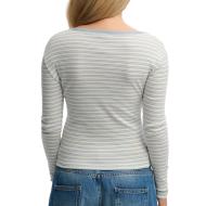 T-shirt Manches Longues Bleu à Rayures Femme Superdry Striped vue 2