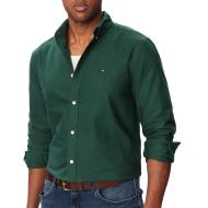 Camisa verde de hombre Tommy Hilfiger Oxford barato