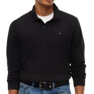 Polo Manches Longues Noir Homme Tommy Hilfiger Reg pas cher