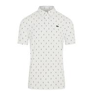 Weiß Herren Lacoste Golf Polo regular fit UV-Schutz Ansicht 2
