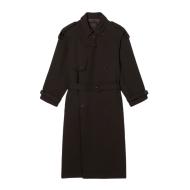 Langer Trenchcoat Braun Unisex Lacoste Runway Wooll Ansicht 3
