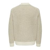 Only &amp; Sons Salf Polo de manga larga para hombre Beige ver 2