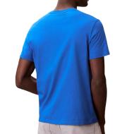 T-Shirt Bleu Homme Calvin Klein Jeans Badge L4G vue 2