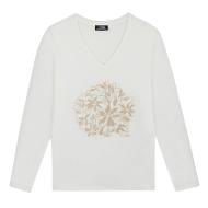 Camiseta de manga larga blanca para mujer TBS LUGDOTEE barato