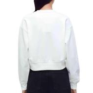 Weißes Damen-Sweatshirt Calvin Klein Jeans Ls Cropped Ansicht 2