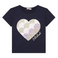 Camiseta azul marino para niña Billieblush U20482 barato