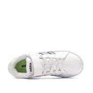 Weiß/Schwarze Kinder-Sneaker von Adidas, Grand Court Ansicht 4