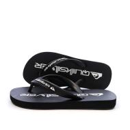 Tongs Noir/Blanc Garçon Quiksilver Java pas cher