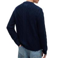 Pull Marine Homme Tommy Hilfiger Cable Knit vue 2