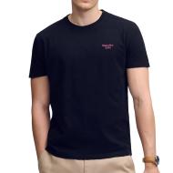 T-Shirt Marine/Rose Homme Superdry Essential Serif