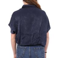 Chemise Satin Marine Femme An'ge Leonie vue 2