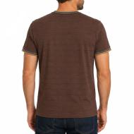 Camiseta marrón de hombre RMS26 a rayas ver 2