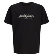 Schwarzes T-Shirt für Jungen von Jack & Jones, Modell „Montauk“, Typ „Front“ günstig