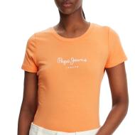 Camiseta de mujer naranja Pepe jeans New Virginia