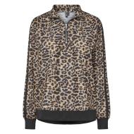 Sudadera Mujer Marrón/Negro Leopardo Pieces Grace barato