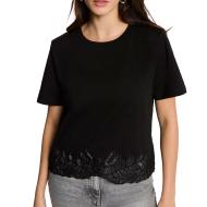 Schwarzes Damen-T-Shirt Morgan DION günstig