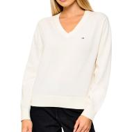 Tommy Hilfiger Essential Women’s White V-neck Jumper affordable