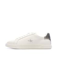 Calvin Klein Jeans Women’s White/Silver Lace-up Trainers affordable