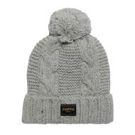 Bonnet Gris Femme Superdry Cable Knit Beanie pas cher