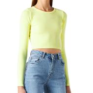 T-shirt Jaune Femme JJXX Feline pas cher