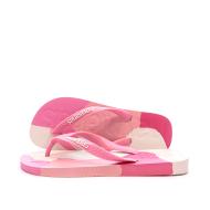 Tongs Rose/Fushia Femme Havaianas Logomania pas cher