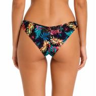Braguita de bikini negra con estampado floral para mujer de Happy & Co, estilo brasileña ver 2