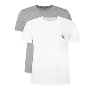 Lote de 2 camisetas de mujer gris/blanco Calvin Klein Jeans Monologo