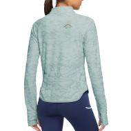 T-shirt Manches Longues Vert Femme Nike Midlayer vue 2