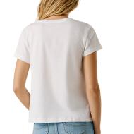 T-Shirt Blanc/Rose Femme Pepe jeans Pjl L Nd vue 2