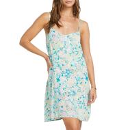 Türkisfarbenes Blumenkleid Frau Billabong Sun Spell Mini