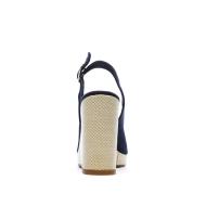 Women's navy sandals Tommy Hilfiger Wedge Photo of the Espace des Marques %store% store - view of %key%