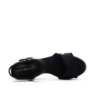 Sandalias de tacón negras para mujer Tommy Hilfiger Wedgeee ver 4