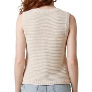 Morgan women’s ivory sleeveless cardigan, 100% cotton Photo of the Espace des Marques %store% store - view of %key%