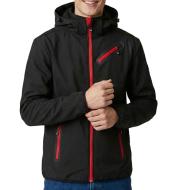 Veste Noire/Rouge Homme Paname Brothers Softshell ROBIN