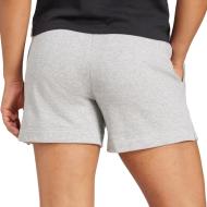 Camiseta corta gris para mujer Adidas Linear French Terry ver 2