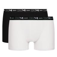 Set of 2 Men's White/Black Boxer Briefs Dim D6596 affordable