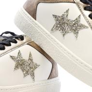 Weiße/camelfarbene Sneaker für Damen Only Star Ansicht 7