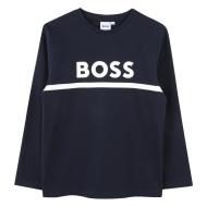 Hugo Boss J52702 Navy Long-Sleeved T-Shirt for Boys